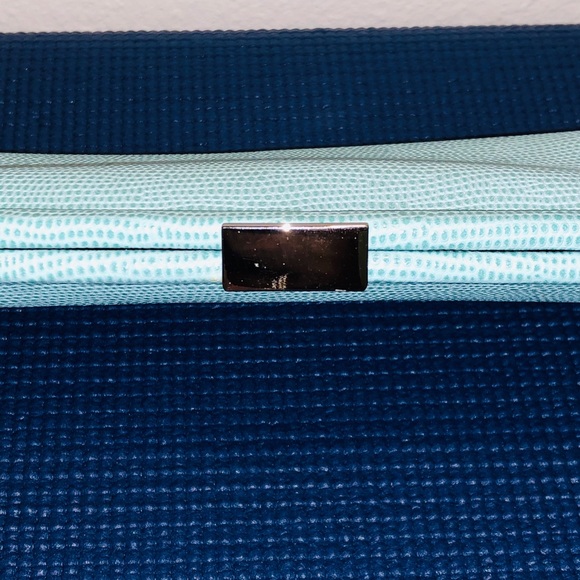 Banana Republic Blue Pebbled Leather Clutch - Picture 7 of 7